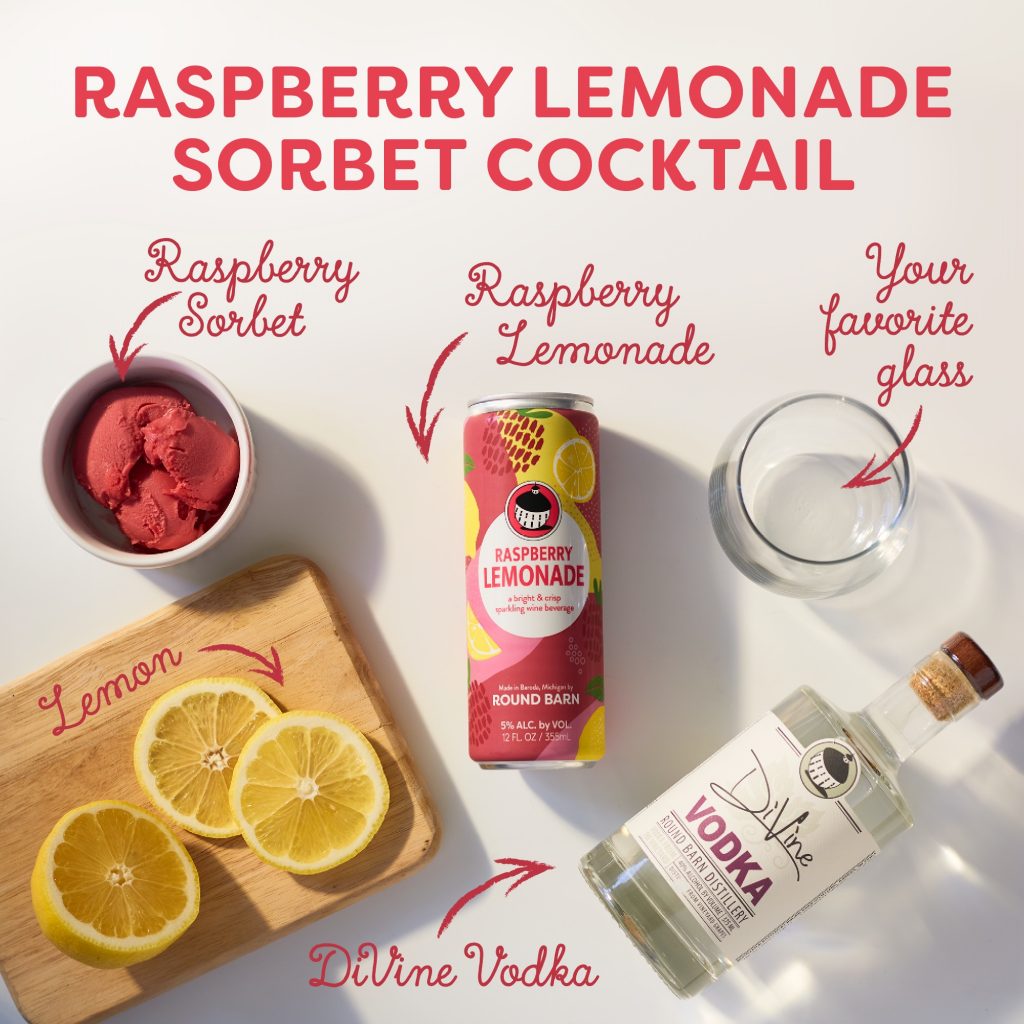 Raspberry Lemonade Sorbet Cocktail for Cinco de Mayo. • WineDivaa