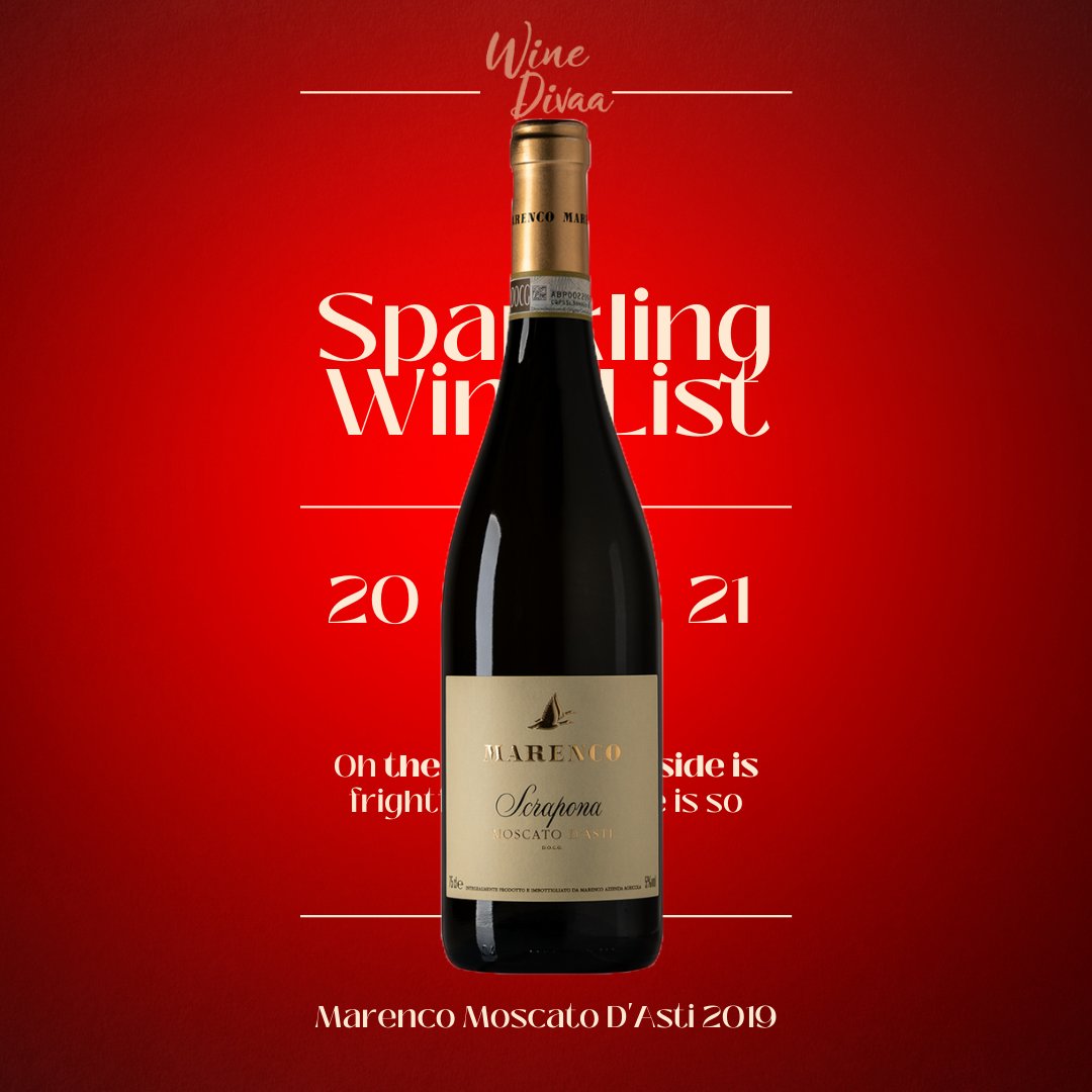 Marenco Moscato D Asti 2019 -Holiday Sparkling Wine List